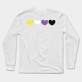 Nonbinary pride flag Long Sleeve T-Shirt